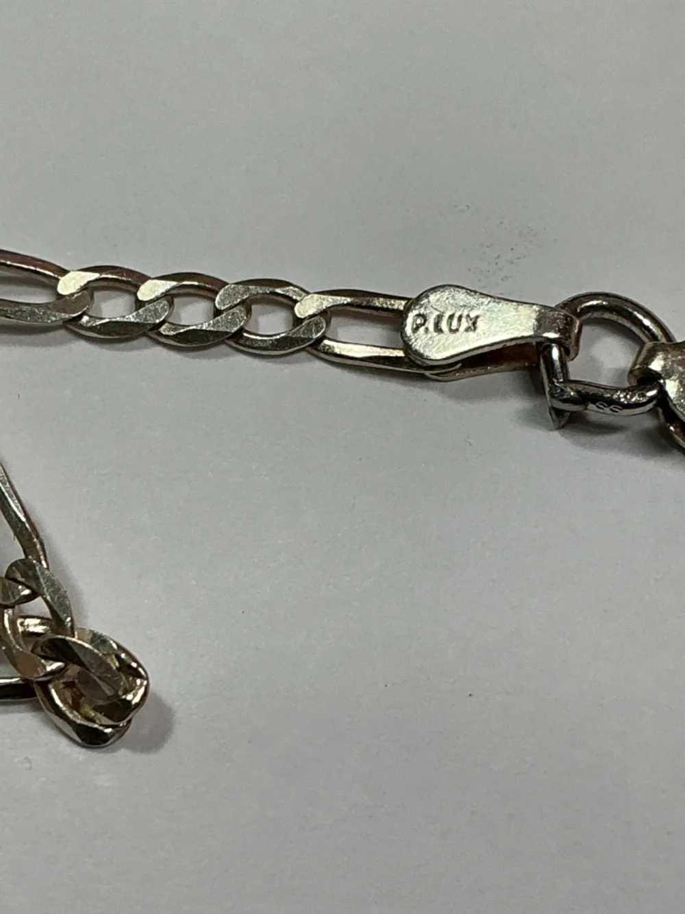 Sterling Silver Figaro Chain / Necklace.  22 inches long
